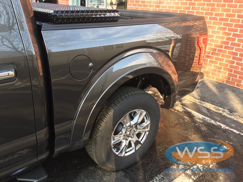 Sleek Painted Bushwacker Fender Flares on 2015 Ford F150